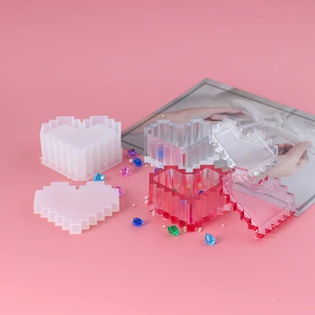 2Pcs DIY Silikonsko Plesni Srca v Obliki Škatla za Shranjevanje Božič Plovila, zaradi Česar Orodje, Nakit, Izdelava orodij
