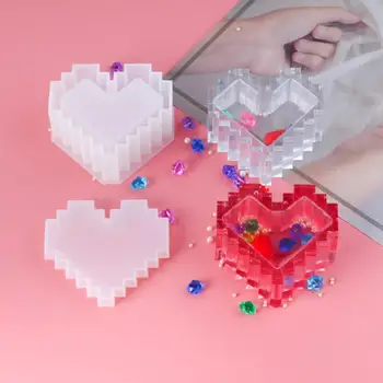 2Pcs DIY Silikonsko Plesni Srca v Obliki Škatla za Shranjevanje Božič Plovila, zaradi Česar Orodje, Nakit, Izdelava orodij