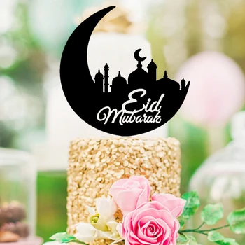 Mubarak Ramadana Dekoracijo Za Muslimanske Islam Eid Mubarak Akril Torto, Sladice Vstavite Kartico Gospodinjski Kuhinjski Pribor Za Peko