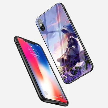 EWAU Violet Evergarden Kaljeno Steklo primeru telefon za iphone SE 2020 5 5 JV 6 6s 7 8 plus X XR XS 11 pro Max