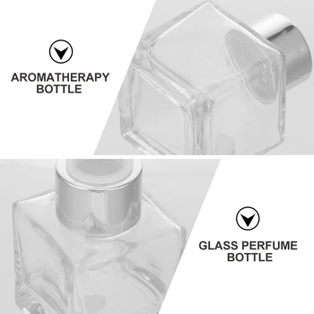4pcs/Set 50 ml/100 ml Steklenice Parfum Difuzor se lahko ponovno polnijo Doma Nameščen Aromaterapija Difuzor Organizator S Srebrno Kritje Skp