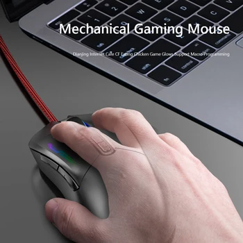 GM90 Gaming Mehansko Miško Miši Žično 3200DPI 4-Ravni Nastavljiv USB 7 Programabilni Gumbi Miške za Računalnik Gamer Miši