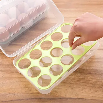 15 Omrežja Domači Kuhinji Dobave Jajce Posodo Škatla za Shranjevanje Kompaktne Velikosti PP Jajce Posoda za Shranjevanje Primeru Kuhinjski Pripomočki