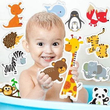 Baby Živali Kopel Igrače Zabavno Pene Živali, morskega psa igrače za Kognitivne plavajoče otrok izobraževalne kopel igrača