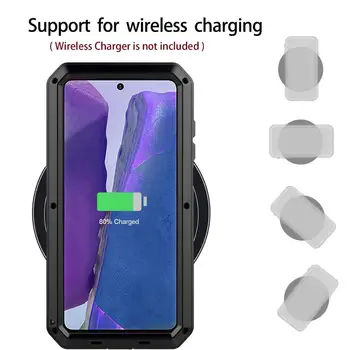 Za Samsung Galaxy Note 20 Ultra Shockproof Neprepusten Aluminija Gorilla Glass Kovinskih Vojaških Težka Oklep Odbijača Kritje Primera
