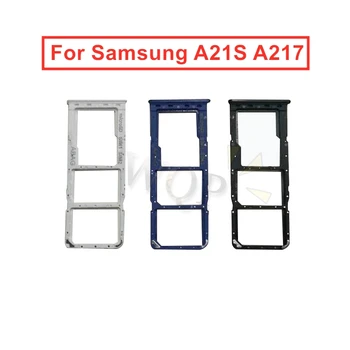 Za Samsung Galaxy A21s A217 Pladenj za Kartico Sim Imetnik Kartice SIM Micro SD Kartico v Režo za Napajalnik, Zamenjava Popravila Rezervnih Delov