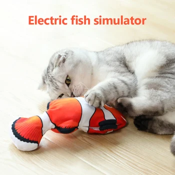 Mačka Interaktivne Igrače USB Polnilnik Ribe Igrače, Električni Kekec Ribe Igrača Realne Mačke Žvečiti Ugriz Igrače za Hišne Potrebščine, Igrače za Pse