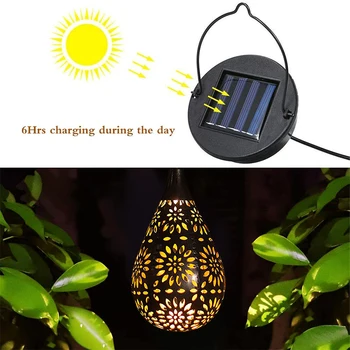 Solarna LED Lron Umetnosti Votel, Voda Padec Svetlobe/Oljčno Svetilka Visi Projektor Lučka za Sončno Svetlobo na Prostem Dekorativne luči Za Vrt, Dvorišče