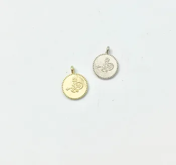 Eruifa 20pcs 10 mm Kovanec Čare Obesek ogrlico,uhane nakit DIY ročno Zlato Vodi/Nickle Brezplačno