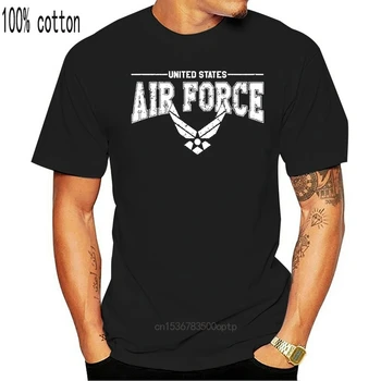Zda Zda Air Force Logotip Nas Zastavo Rokav Ameriški Vojaški Usaf moška T Majica najnovejši 2019 Moda Poletje Kratkimi Cotton Tee