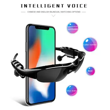 Bluetooth 5.0 sončna Očala Vrtljiv Spektakel Objektiv Pametna Očala Klic Poslušanje Glasbe 2-v-1 X8S Slušalke Za Android In IOS