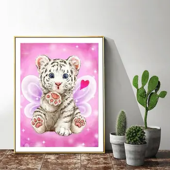 Kamy YI 5D Diamond Slikarstvo Polni Sveder Nov Prihod Živali Risanka Okrasnih Diamond Vezenje Prodaje Tiger Mozaik Doma Dekor