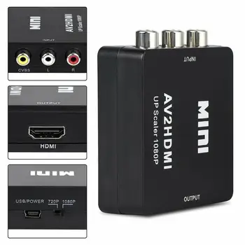 UGI RCA AV za HDMI je združljiv Pretvornik HDTV Video Audio Mini Adapter, HDTV/DVD Za Nintendo Sega Genov NES Gamecube SNES N64