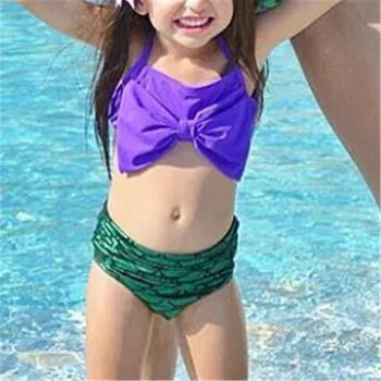 Dekleta morska deklica Bikini Komplet Swimmable Plavanje Princesa Kostum Kopalke 2019 Nove Vroče Prodaje Poletje maillot bain de fille musulmane
