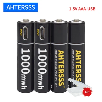 1,5 V AAA Polnilne Baterije 1000mWh 1,5 V AAA Li-ionska Baterija Micro USB za Polnjenje