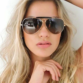 Vintage pilotni rimless ženska sončna očala Moda Luksuzne blagovne Znamke brez okvirjev zlitine visoko kakovostna sončna očala Moški Ženska očala