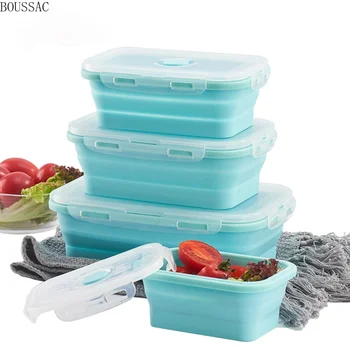 Lepe prostem gospodinjski silikonske vrečke kosilo polje hrane hladilnik škatla za shranjevanje kosilo prenosni piknik kampiranje na prostem