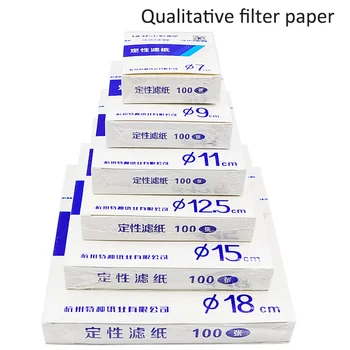 100 kozarcev/paket Hitro, Srednje, Počasi, hitro kvalitativne filter papir za laboratorij toka uporabite Dia 7cm/9 cm/11 cm/12,5 cm/15 cm/18 cm