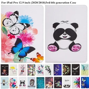 Za iPad Pro 12 9 4. Gen Energije Primeru 2020 2018 Srčkan Panda Sova Projekcijska Stojala Cover za Apple iPad 2020 za 12,9 Primeru Dodatki