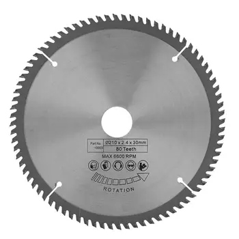 Les Pogon Trdine Krožni TCT Disk za Rezanje Kovin, Lesa, Plastike 210*30 mm 80 Zob Povratne Žage
