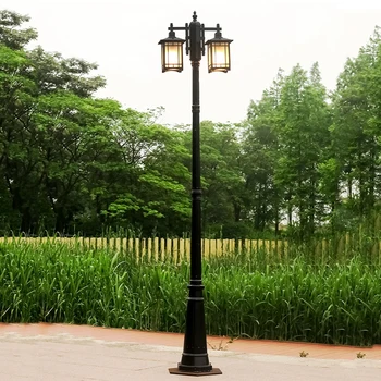 (H≈2.3 M)Novo dvorišče ulica svetlobe z visoko palico na prostem nepremočljiva villa vrt E27 krajine svetlobo na prostem travnik park street light