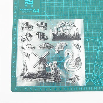 Vetrnica Swan Prozoren Silikonski Scrapbooking Pečat Roko Račun Papir, Kartice DIY Plovila, Foto Album Dekoracijo Jasno Znamk
