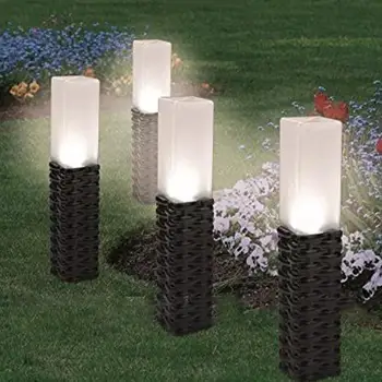 Sodobna Nova LED Bollard Vrtne Luči za krajinsko Vrt, Dvorišče Dvorišče Kvadratnih Prostem Cestnem Pot Dekorativni Sončne Post Steber Svetilke