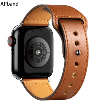 Usnjeni trak Za Apple watch band 44 mm 40 mm 42mm 38 mm 44 mm Smartwatch Pribor Šport zapestnica iWatch series 3 4 5 6 se