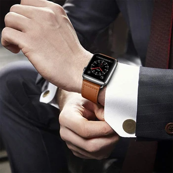 Usnjeni trak Za Apple watch band 44 mm 40 mm 42mm 38 mm 44 mm Smartwatch Pribor Šport zapestnica iWatch series 3 4 5 6 se