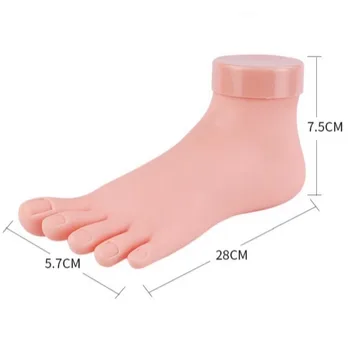 Manikura protetičnih stopala, Manikura praksi silikonski stopala plesni lahko vstavite v nohtov kos pokazati nohtov stopala model