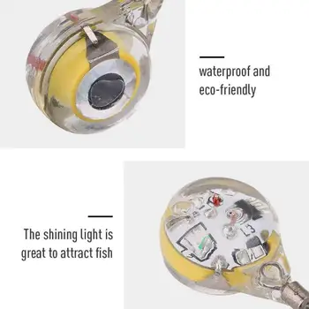 5 Barv Fishing Lure Past Svetlobe LED Globoko Spusti Podvodna Svetlobna Vaba Lučka Oči Oblike Ribolova Lignji Ribolov, vabe za ribolov acesorio