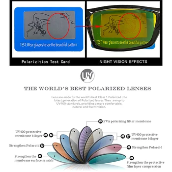 LongKeeper Nočno Vizijo Očala Moških Polarizirana sončna Očala Rumene Leče, Anti-Glare Buljiti Nočna Vožnja sončna Očala Očala UV400