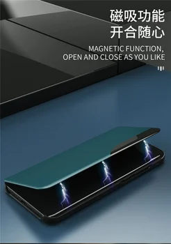 Magnetno Ohišje Za iphone 12 11 pro max mini Smart View Window Usnja Flip Stojalo Primeru Za iphone SE 2020 XS XR 6S 7 8 Plus Kritje