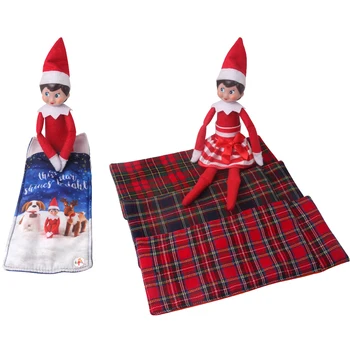 Božič Elf Lutka Darilo Igrača Elf Rdeča Modra Odeja Pribor Spalna Vreča otroška Igrače Vilini Oblačila（Ni Lutka）m18