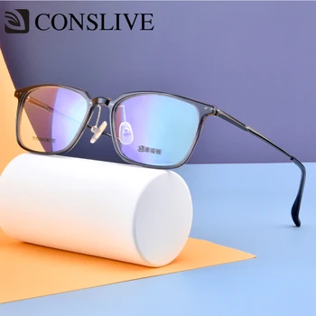 2021 NOVO 13g Svetlobe Optičnih Očal Okvir za Moške Progresivna Multifokalna Titana +Acatate Recept Očala Okvir S3054