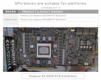 Bykski Vode Blok uporabite za PowerColor Red Devil AMD Radeon RX6900XT/6800XT GPU /Video Kartice /Polno Kritje Baker Radiatorski/RGB Svetlobe