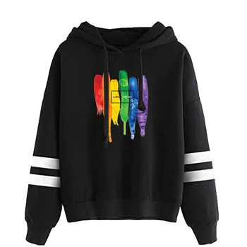 Človeška Ljubezen Zmaga LGBT Lezbijke, Geji Mavrični pulover s kapuco Moda Casual Moški Ženske Jopice Ustvarjalne Puloverju Smešno Oblačila