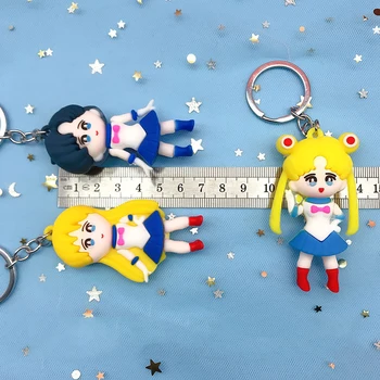 2021 Sailor Moon Anime Tipko Chian Igrače, Risanke Srčkan Ključnih Verige Dekleta Darila Keychain Lep Keychians Sladko Ženske, Nakit, Obesek Za Ključe