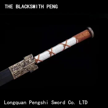 Boutique Phenix han jian/Pečenka zlato na visoko ogljikovega jekla Han Meč/Kitajski Han Dinastije meči Visoko zmogljivost jekla ročno kovane