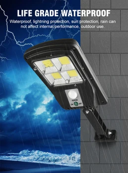 LED Solar Wall Svetlobe PIR Senzor Gibanja Zatemniti Svetilka Zunanja Vrtna Ulica Dekoracijo Energije Stenske Svetilke Svetlobo na Prostem