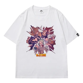 Dr Kamen 2021 Vroče Anime T Shrit Moških Prevelik T-shirt Poletje Vrhovi Harajuku Človek Ulične Grafični Tshirt Moški Kratek Rokav