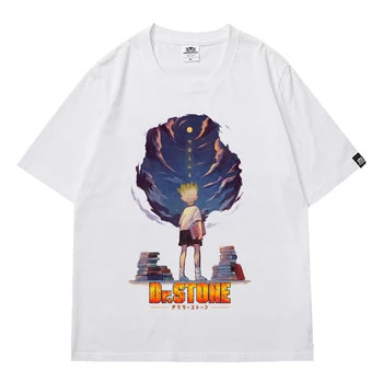 Dr Kamen 2021 Vroče Anime T Shrit Moških Prevelik T-shirt Poletje Vrhovi Harajuku Človek Ulične Grafični Tshirt Moški Kratek Rokav