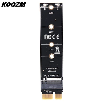 PCIE za M2 Adapter NVMe SSD M2 PCIE X1 Raiser PCI-E PCI Express M Tipka Priključek Podpira 2230 2242 2260 2280 M. 2 SSD Polno Hitrostjo