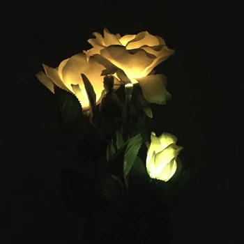 Zunanji Solar Powered LED Luči Tleh Nepremočljiva Rose Cvet Lučka Domačem Dvorišču, Vrt Sončne Travnik Pot Okrasite Praznik Luči