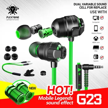 PLEXTONE G23 Gaming Slušalke Slušalke 3.5 mm Čepkov E-Šport Kovinski,Igralne Sprejemnik Pripomoček,Slušalke z mikrofonom in vol