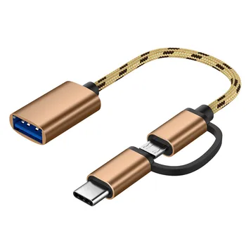 2 V 1 Tip-C Micro USB Na USB 3.0 Vmesnik OTG Kabel Mobilni Telefon Adapter Pretvornik Telefon Telekomunikacijskih Interf