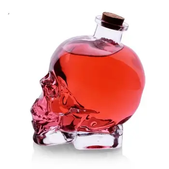 120-750 ML Ustvarjalne Stekla Prazno Steklenico Lobanje Rdeče Vino Kristalno Steklenico Viskija Kozarcev Vina
