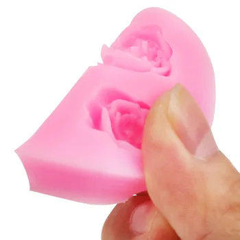 Silikonski 3D Rose Plesni Torto Dekoracijo Orodja Kuhinja, Kuhanje Orodja za Fondat Čokolada Pripomočke
