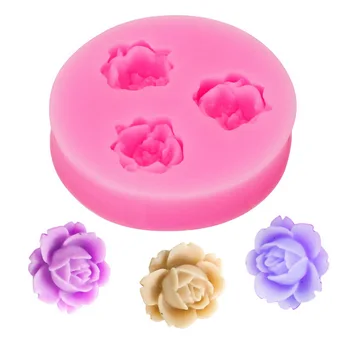 Silikonski 3D Rose Plesni Torto Dekoracijo Orodja Kuhinja, Kuhanje Orodja za Fondat Čokolada Pripomočke