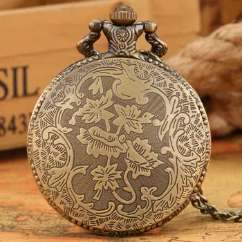 Starinsko Royal Crown Vzorec Elektronske Quartz žepna ura Vintage Srebrno Ogrlico, Obesek Verige Ogrlica карманные часы relogio